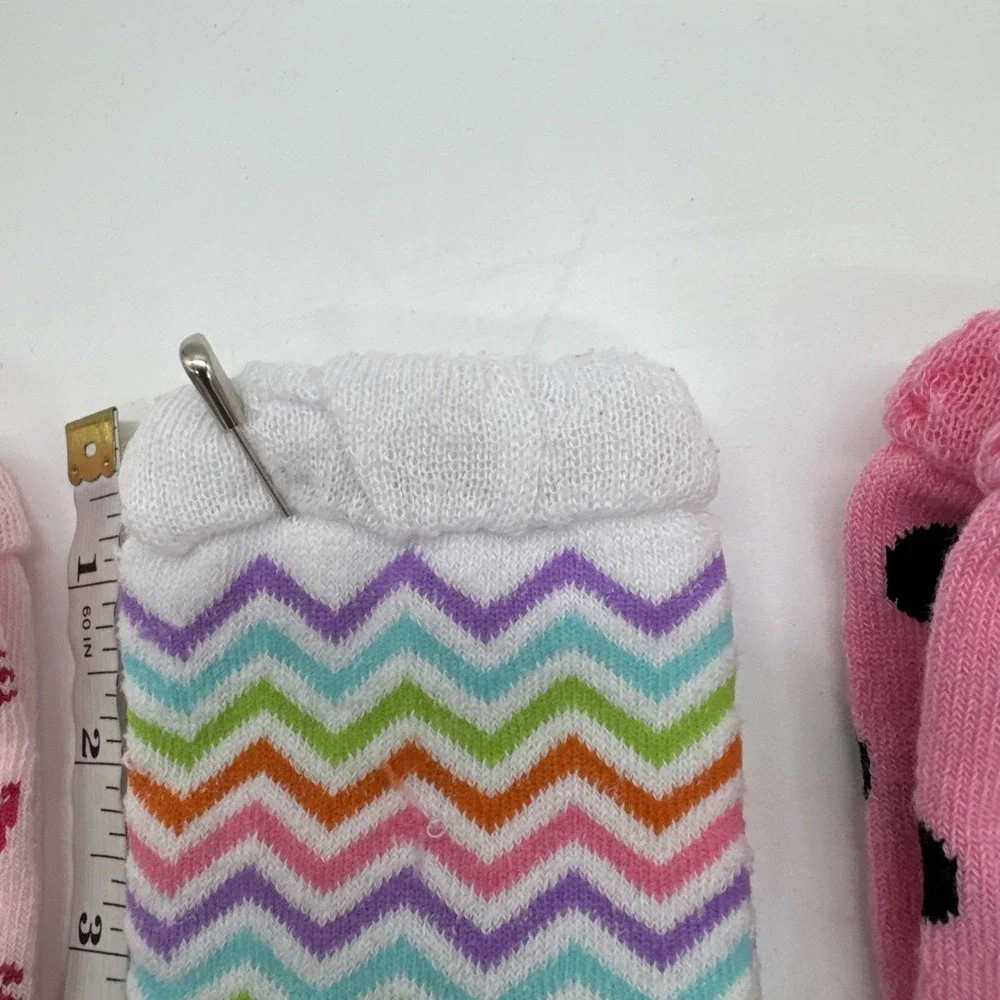 3 pr Girls Polka Dot, Stripes, Princess Ruffles Leg Warmers 10